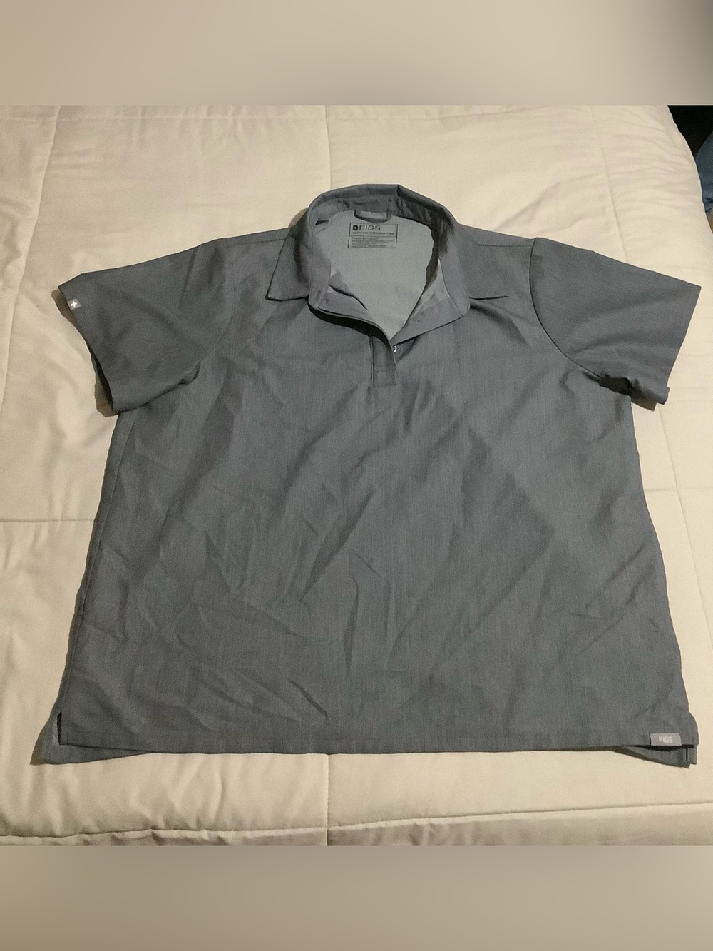 Figs Scrub Graphite Nala polo Shirt